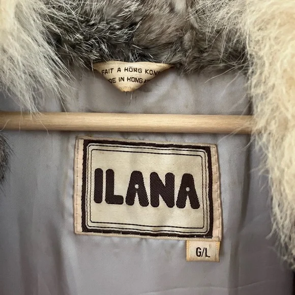 100% rabbit fur cropped jacket - Picture 3 of 5